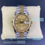 VS 1:1 Swiss Rolex Fluted Motif Datejust 3235 Half Gold Watch & 72 Power Reserve